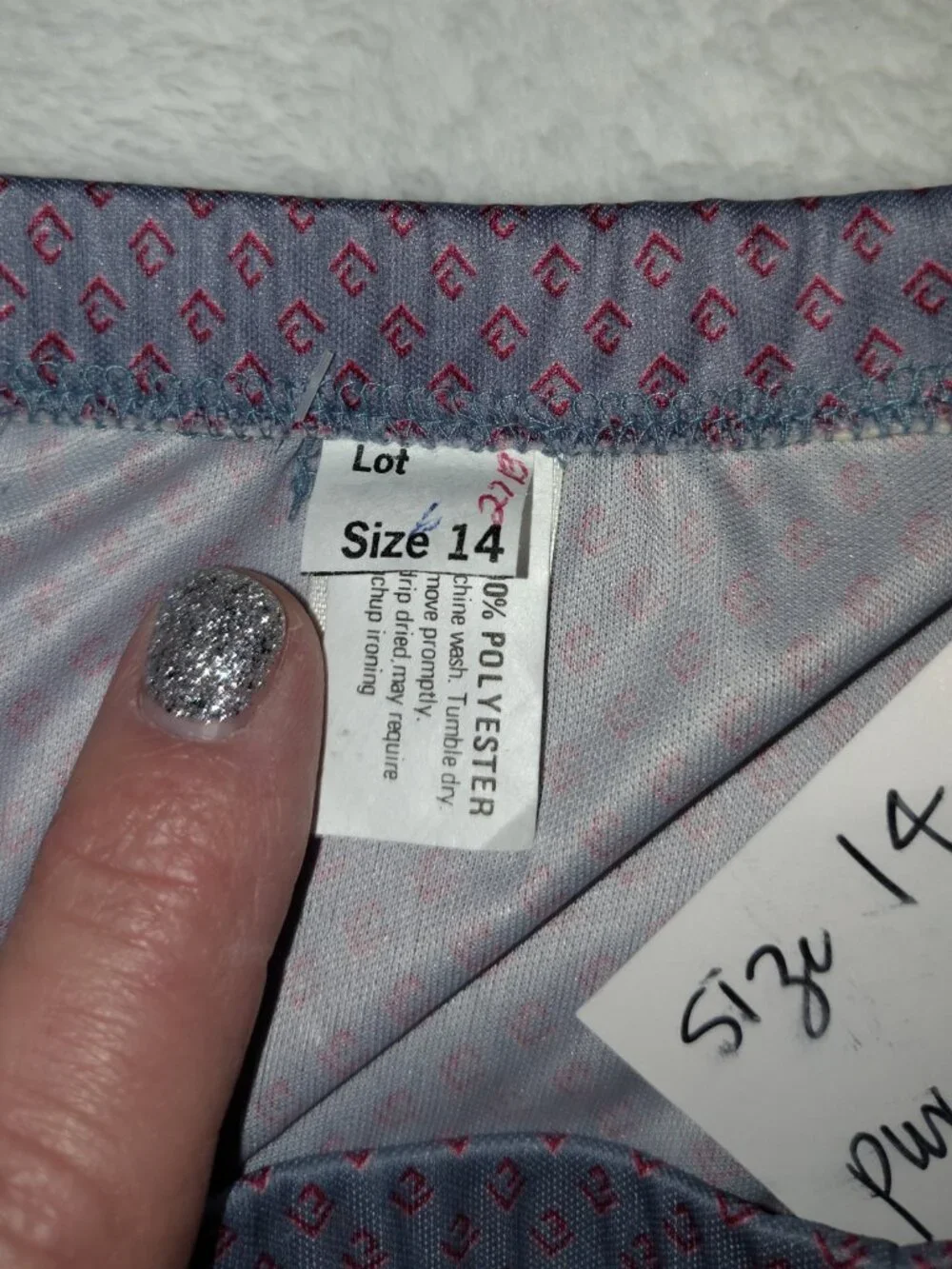 Purple Elastic Skirt Size 14, union made (item A10)